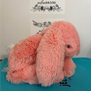 NEW WITH TAGS Authentic Jellycat Smudge Apricot Rabbit Bunny - Retired